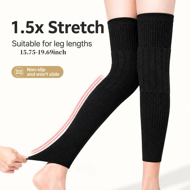🔥LAST DAY SALE 49% OFF✨🔥 New Autumn/Winter Thermal Knee Warmers – Fleece-Lined, Thickened, and Extended