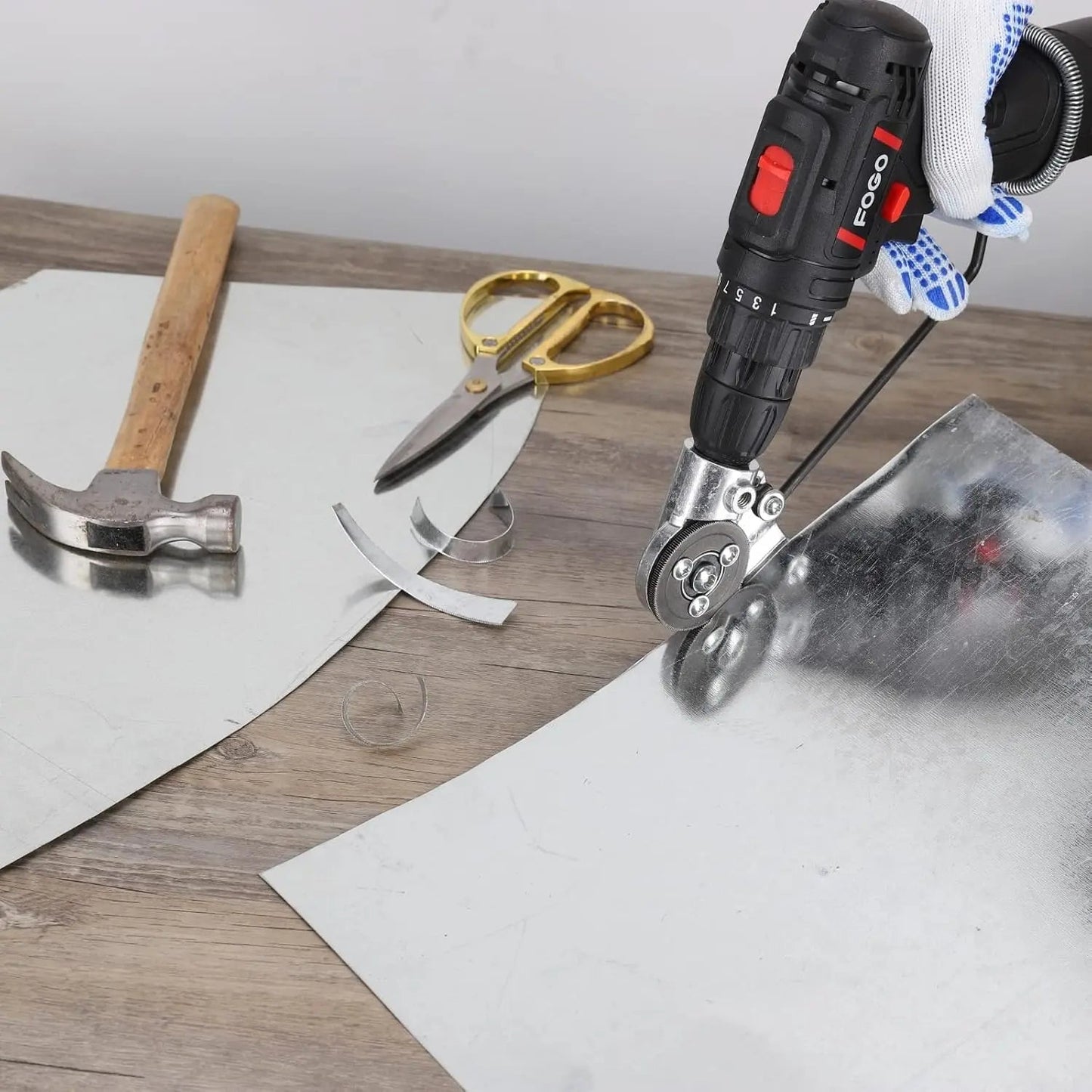 Electric Drill Plate Cutter Attachment | Portable Metal Sheet Shear Nibbler