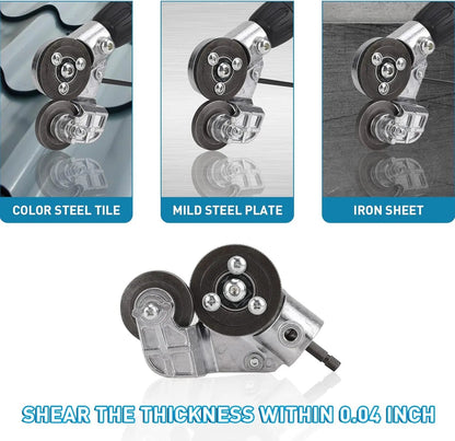 Electric Drill Plate Cutter Attachment | Portable Metal Sheet Shear Nibbler