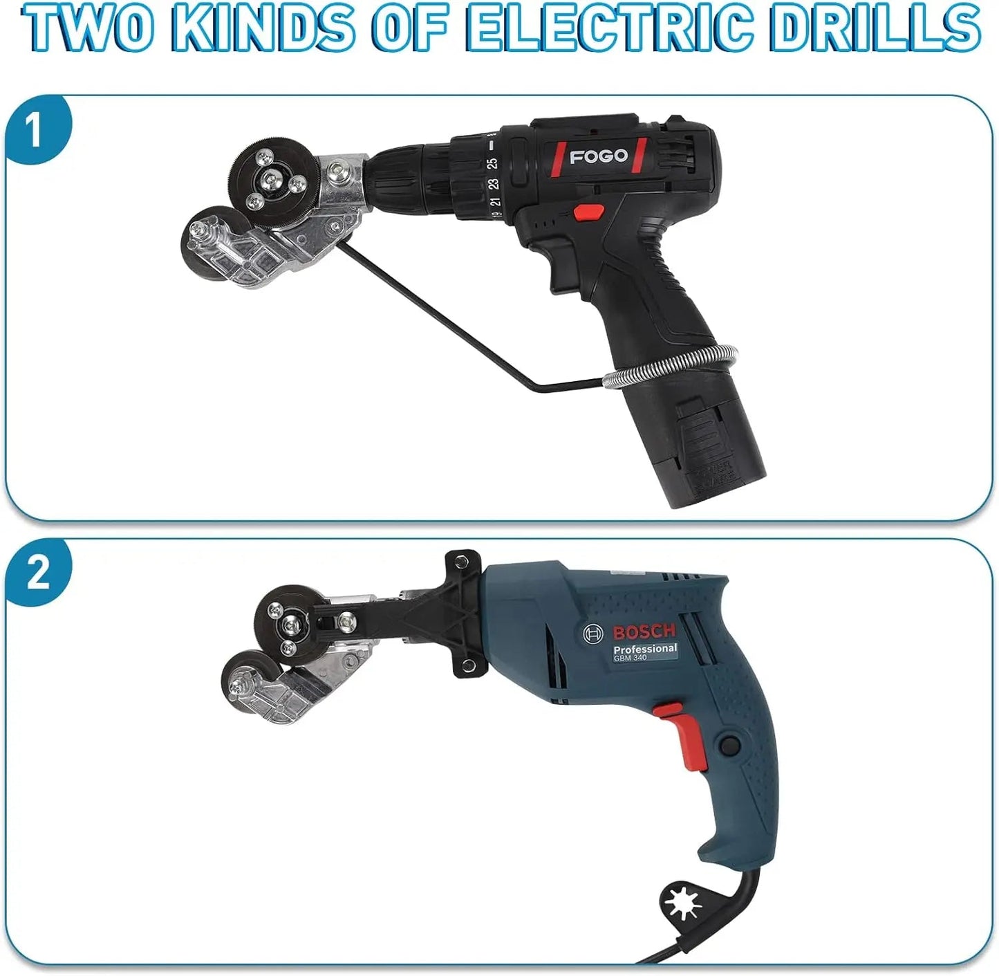 Electric Drill Plate Cutter Attachment | Portable Metal Sheet Shear Nibbler