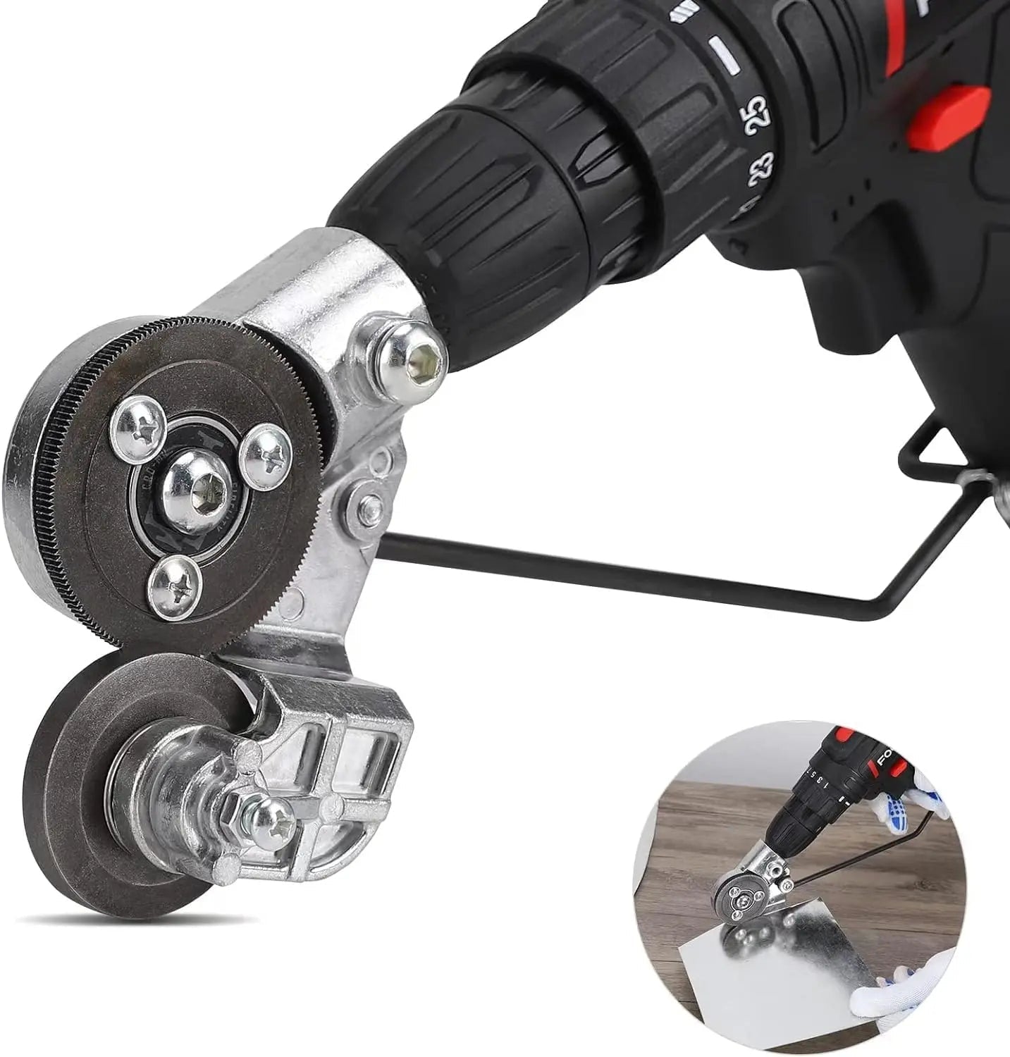 Electric Drill Plate Cutter Attachment | Portable Metal Sheet Shear Nibbler